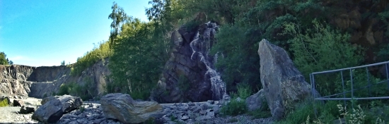 Vodopád v kamenolomu Masty